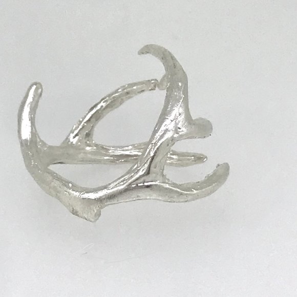 NWT 925 sterling silver antler ring handmade by me - Picture 3 of 9